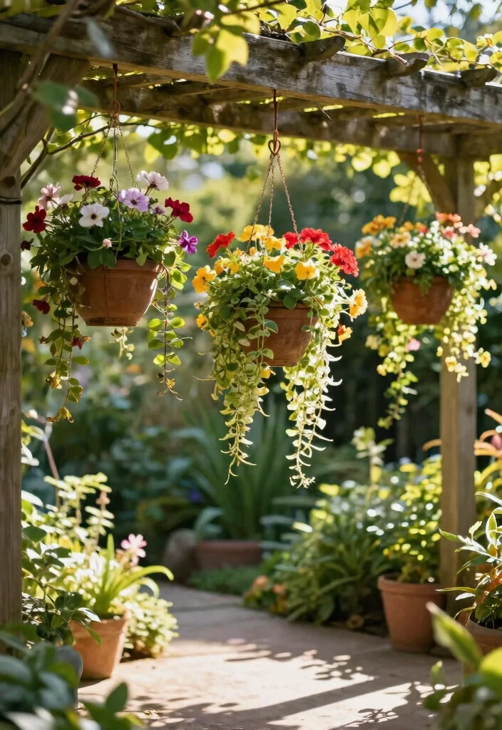 15 Outdoor Storage Ideas That Keep Your Backyard Neat and Organized - 9. Hanging Planters 1