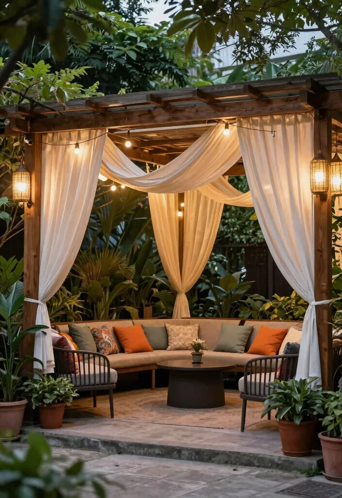 15 Patio Privacy Ideas for a Secluded and Relaxing Outdoor Space - 11. Pergolas with Coverings 1