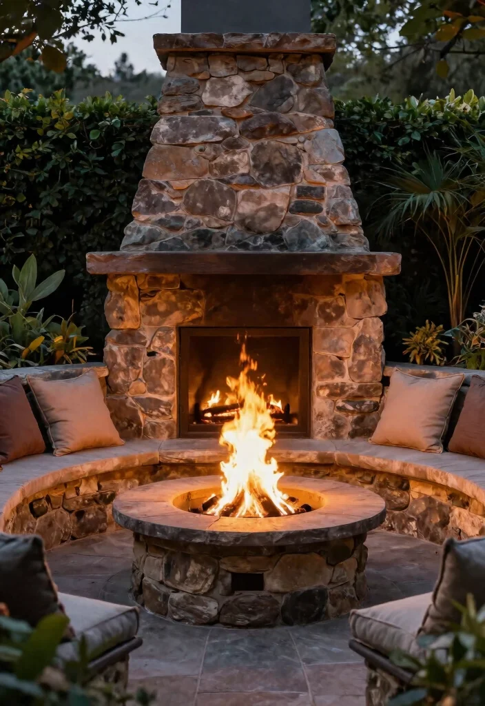 15 Patio Privacy Ideas for a Secluded and Relaxing Outdoor Space - 8. Fire Pit Surrounds 1