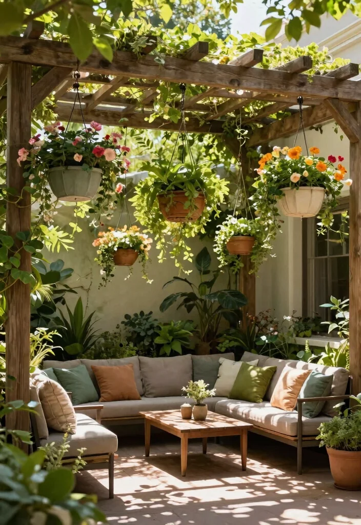 15 Patio Privacy Ideas for a Secluded and Relaxing Outdoor Space - 9. Floating Planters 1