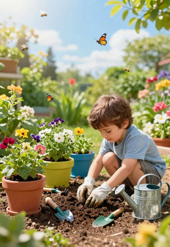 18 Kids Backyard Ideas for Hours of Outdoor Fun and Play - 1. Mini Garden Oasis 1