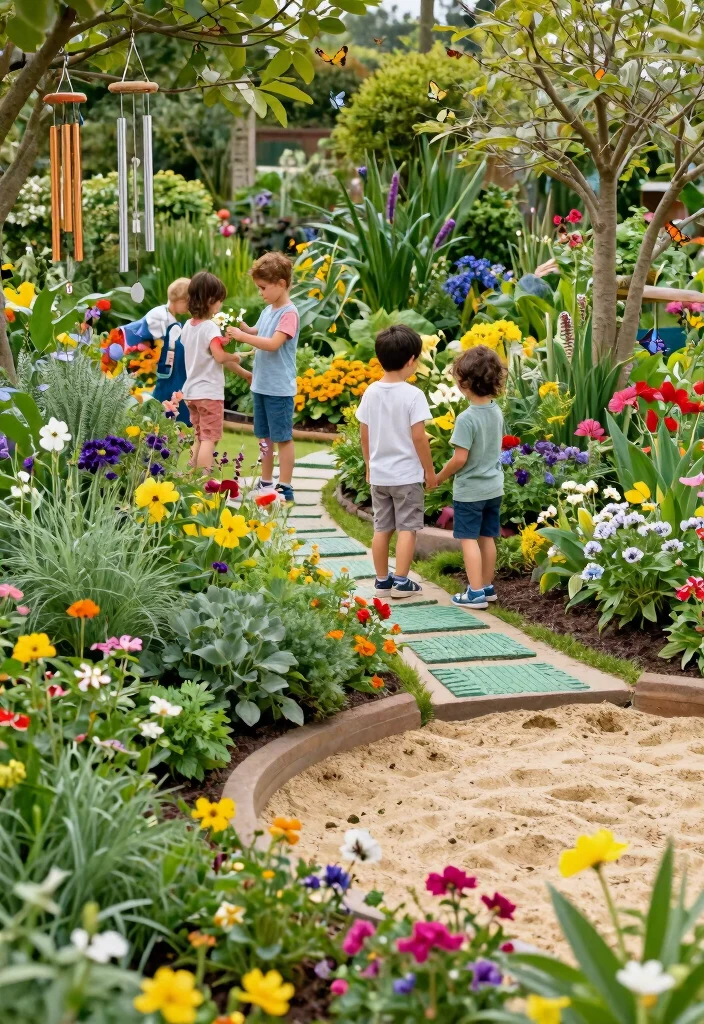 18 Kids Backyard Ideas for Hours of Outdoor Fun and Play - 12. Sensory Garden 1