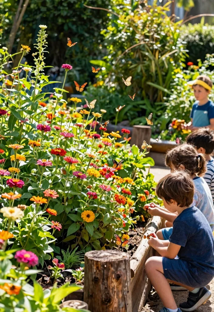 18 Kids Backyard Ideas for Hours of Outdoor Fun and Play - 7. Butterfly Garden 1
