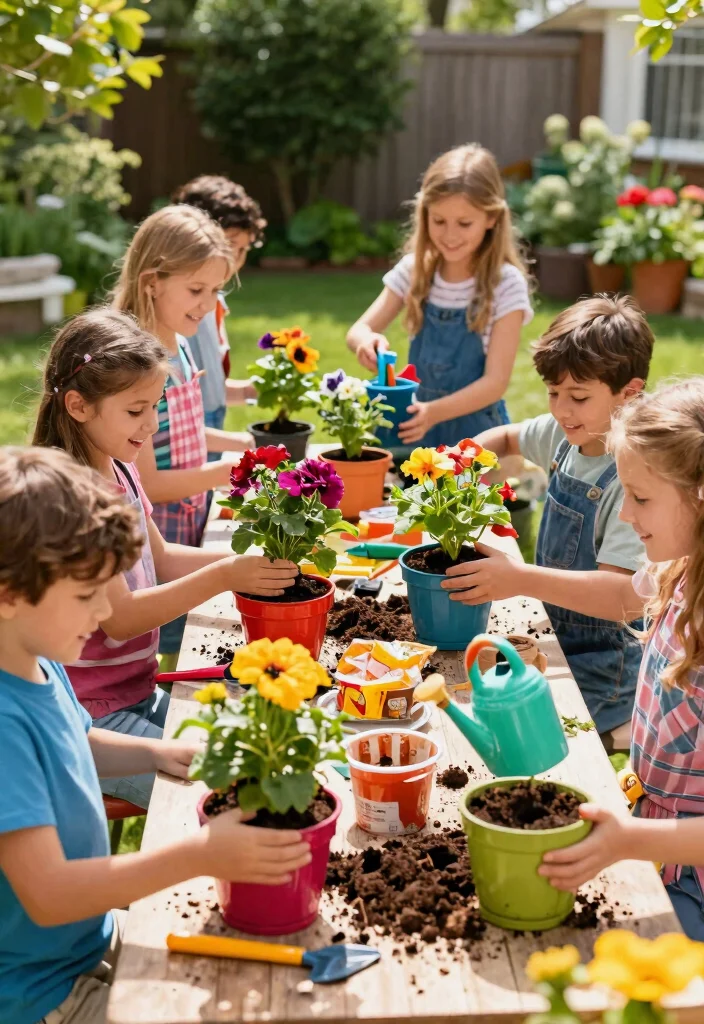 18 Kids Backyard Ideas for Hours of Outdoor Fun and Play - 9. Gardening Workshop 1