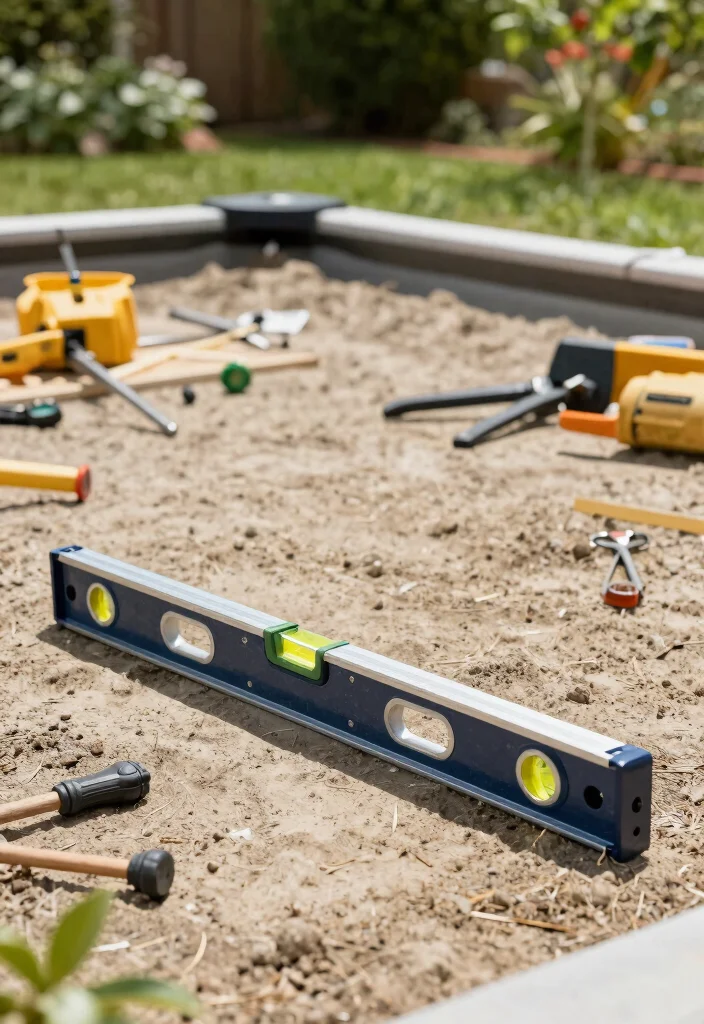 12 Above Ground Pool Leveling Ideas to Get a Perfectly Flat Base 11 12 Above Ground Pool Leveling Ideas to Get a Perfectly Flat Base - 11. Final Checks with a Leveling Tool 1