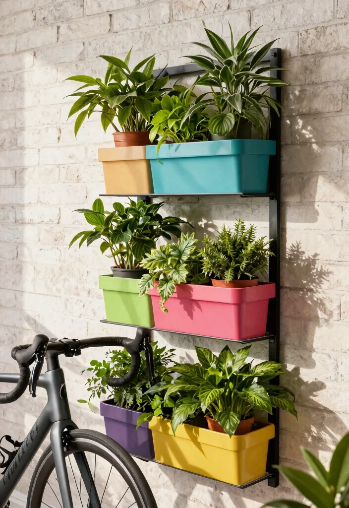 12 Road Bike Storage Ideas That Keep Your Bike Safe and Display-Ready 1 12 Road Bike Storage Ideas That Keep Your Bike Safe and Display-Ready - 1. Vertical Wall Racks with Integrated Plant Holders 1