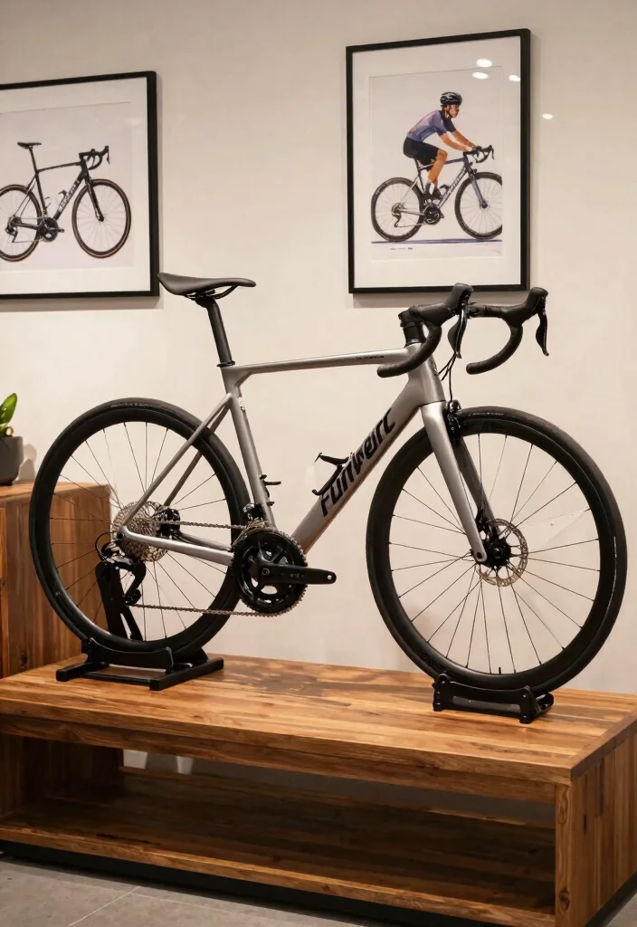 12 Road Bike Storage Ideas That Keep Your Bike Safe and Display-Ready 11 12 Road Bike Storage Ideas That Keep Your Bike Safe and Display-Ready - 11. Elegant Bike Display Stands 1