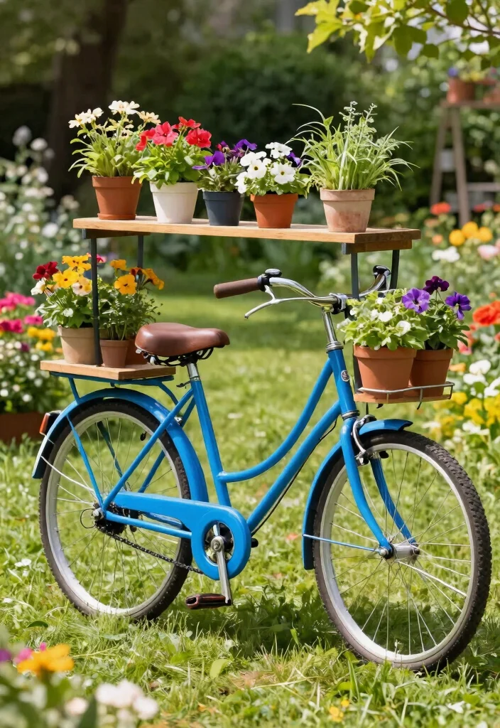 12 Road Bike Storage Ideas That Keep Your Bike Safe and Display-Ready 7 12 Road Bike Storage Ideas That Keep Your Bike Safe and Display-Ready - 7. Bicycle Shelf Gardens 1