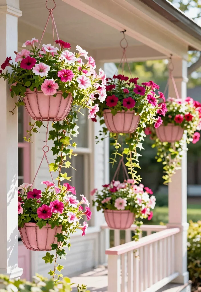 12 Valentine Outdoor Planter Ideas for a Romantic Front Porch Display 8 12 Valentine Outdoor Planter Ideas for a Romantic Front Porch Display - 8. Wire Hanging Baskets 1