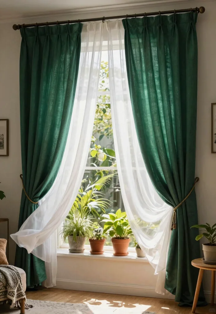 14 Box Window Curtain Ideas for a Clean and Polished Look 5 14 Box Window Curtain Ideas for a Clean and Polished Look - 5. Layered Textures 1