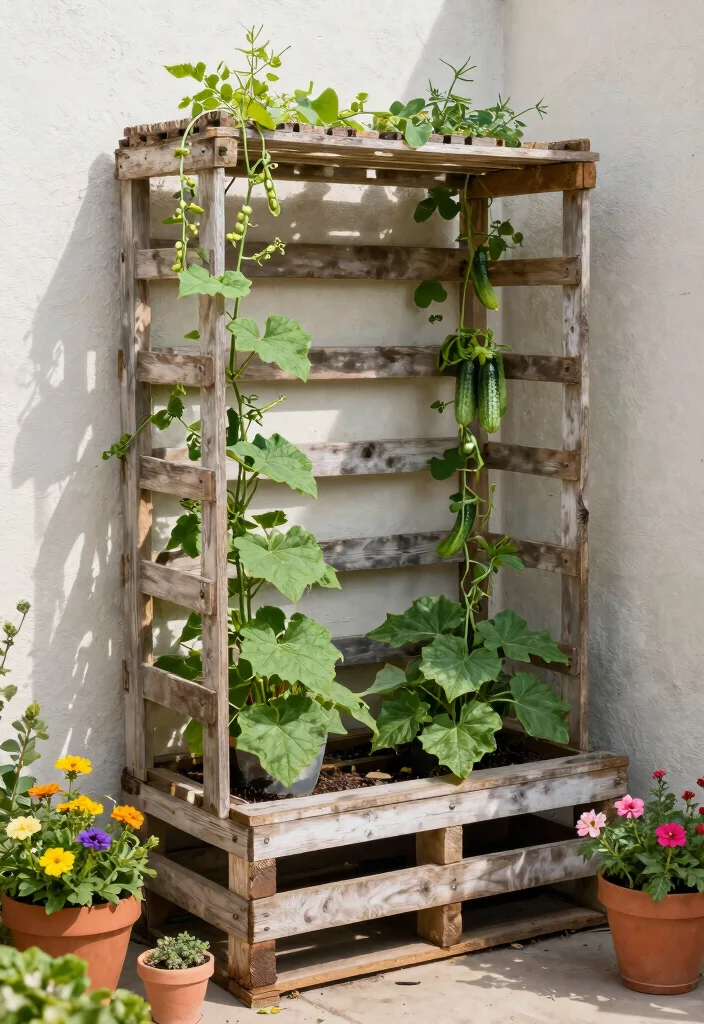 14 Cheap Trellis Ideas That Look Far More Expensive Than They Are 3 14 Cheap Trellis Ideas That Look Far More Expensive Than They Are - 3. Repurposed Pallet Trellis 1