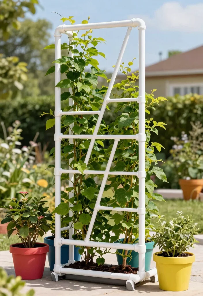 14 Cheap Trellis Ideas That Look Far More Expensive Than They Are 8 14 Cheap Trellis Ideas That Look Far More Expensive Than They Are - 8. PVC Pipe Trellis 1