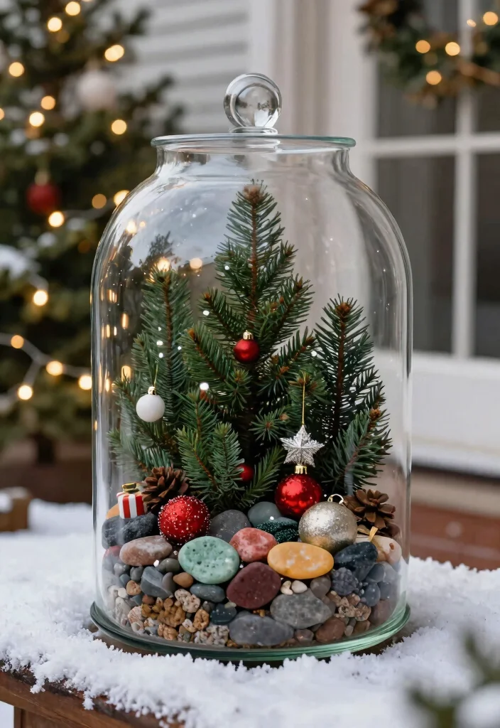 14 Christmas Flower Pot Ideas for a Festive Front Porch Display - 10. DIY Holiday Terrariums 1
