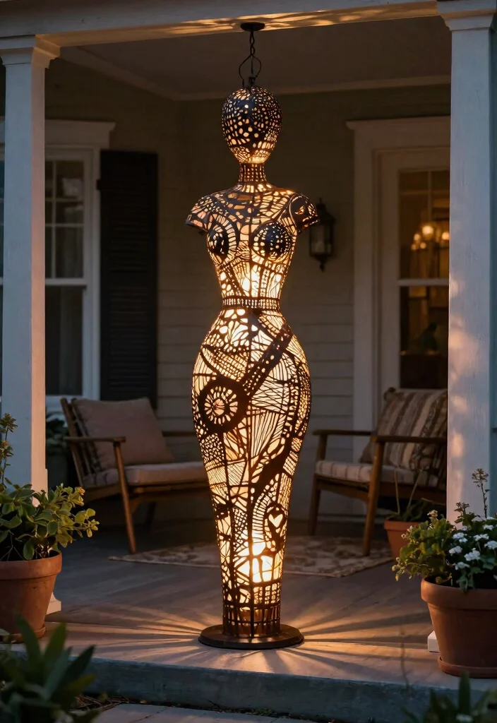 14 Front Porch Lighting Fixtures That Add Charm and Curb Appeal 10 14 Front Porch Lighting Fixtures That Add Charm and Curb Appeal - 10. Unique Artistic Lighting Sculptures 1