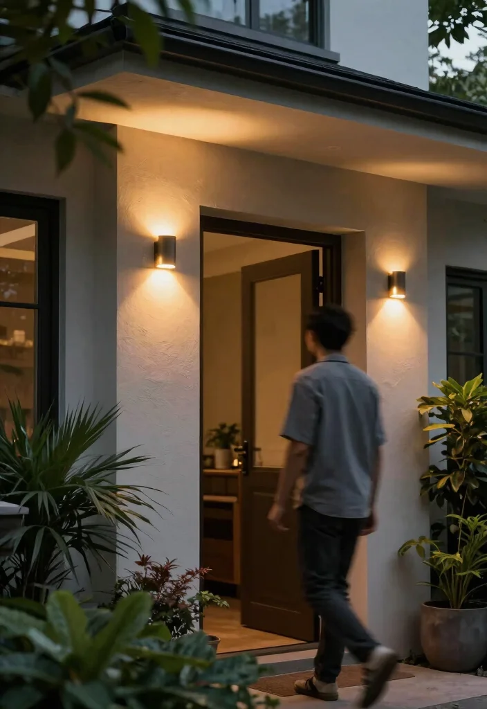 14 Front Porch Lighting Fixtures That Add Charm and Curb Appeal 7 14 Front Porch Lighting Fixtures That Add Charm and Curb Appeal - 7. Eco-Conscious Motion Sensor Lights 1