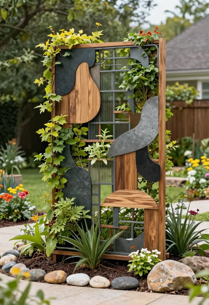 14 Front of House Trellis Ideas That Instantly Boost Curb Appeal 12 14 Front of House Trellis Ideas That Instantly Boost Curb Appeal - 12. Trellis as Art Installation 1