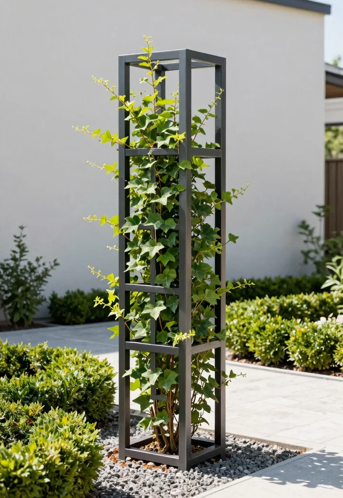 14 Front of House Trellis Ideas That Instantly Boost Curb Appeal 2 14 Front of House Trellis Ideas That Instantly Boost Curb Appeal - 2. Modern Metal Trellis for a Sleek Look 1