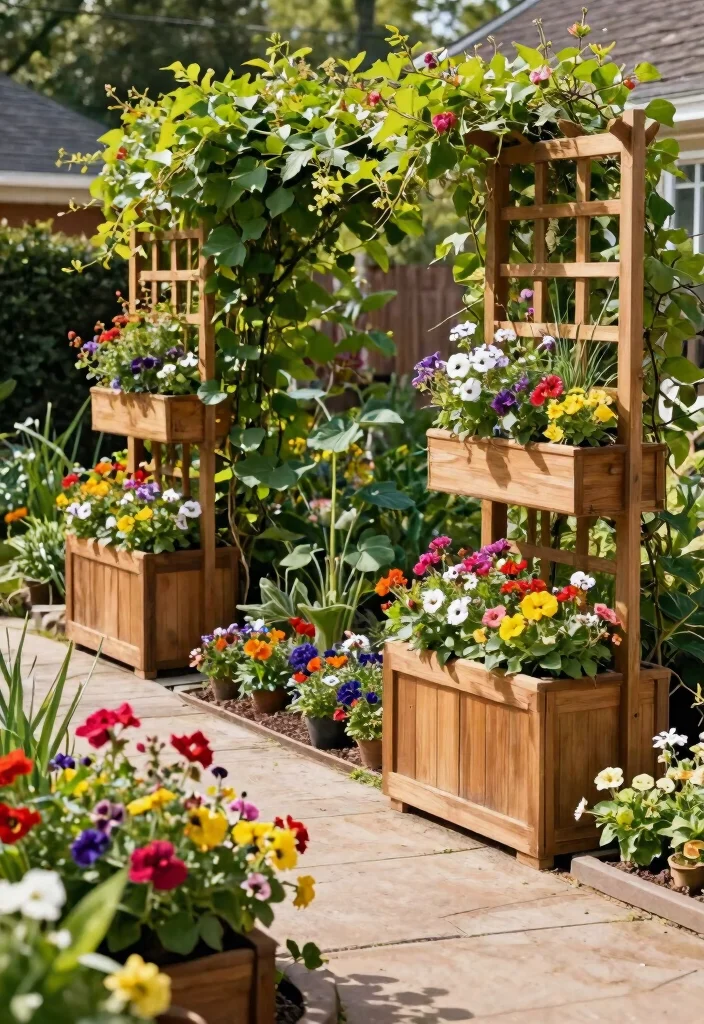 14 Front of House Trellis Ideas That Instantly Boost Curb Appeal 6 14 Front of House Trellis Ideas That Instantly Boost Curb Appeal - 6. Trellis with Planter Boxes 1