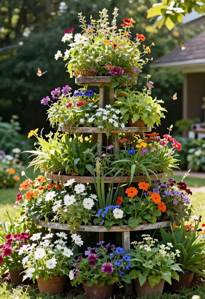14 Front of House Trellis Ideas That Instantly Boost Curb Appeal 8 14 Front of House Trellis Ideas That Instantly Boost Curb Appeal - 8. Tiered Trellis for Dynamic Vertical Gardening 1