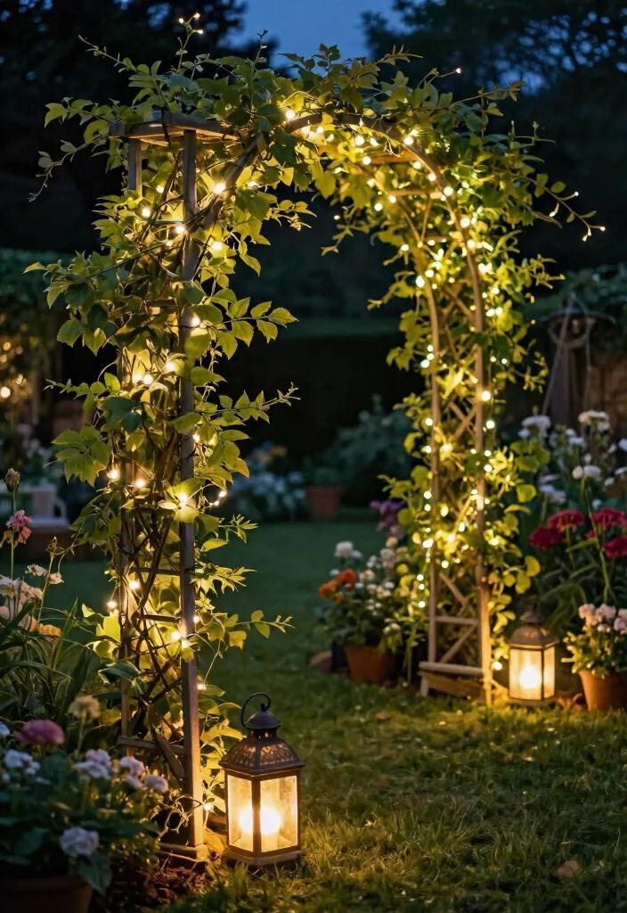 14 Front of House Trellis Ideas That Instantly Boost Curb Appeal 9 14 Front of House Trellis Ideas That Instantly Boost Curb Appeal - 9. Trellis with Built-in Lighting 1