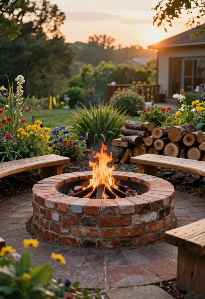 15 Backyard Fire Pit Ideas for Every Budget and Backyard Size 1 15 Backyard Fire Pit Ideas for Every Budget and Backyard Size - 1. Eco-Friendly Fire Pit with Recycled Bricks 1