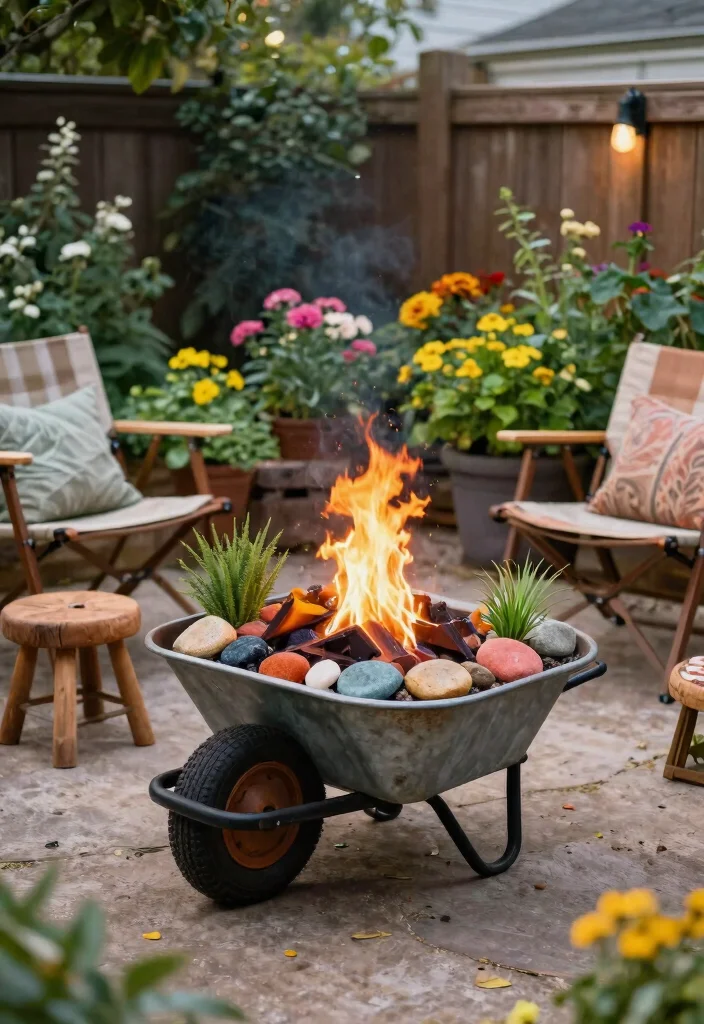 15 Backyard Fire Pit Ideas for Every Budget and Backyard Size 8 15 Backyard Fire Pit Ideas for Every Budget and Backyard Size - 8. Upcycled Container Fire Pit 1