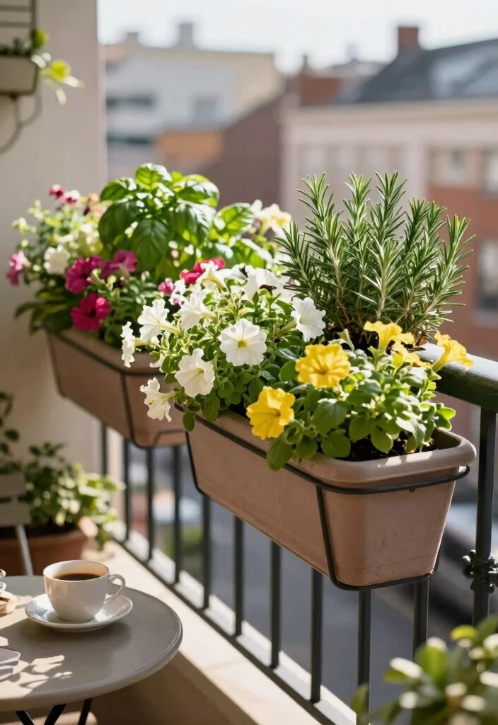 15 Balcony Planter Ideas for Small Spaces and Apartment Gardens 2 15 Balcony Planter Ideas for Small Spaces and Apartment Gardens - 2. Rail Planters 1