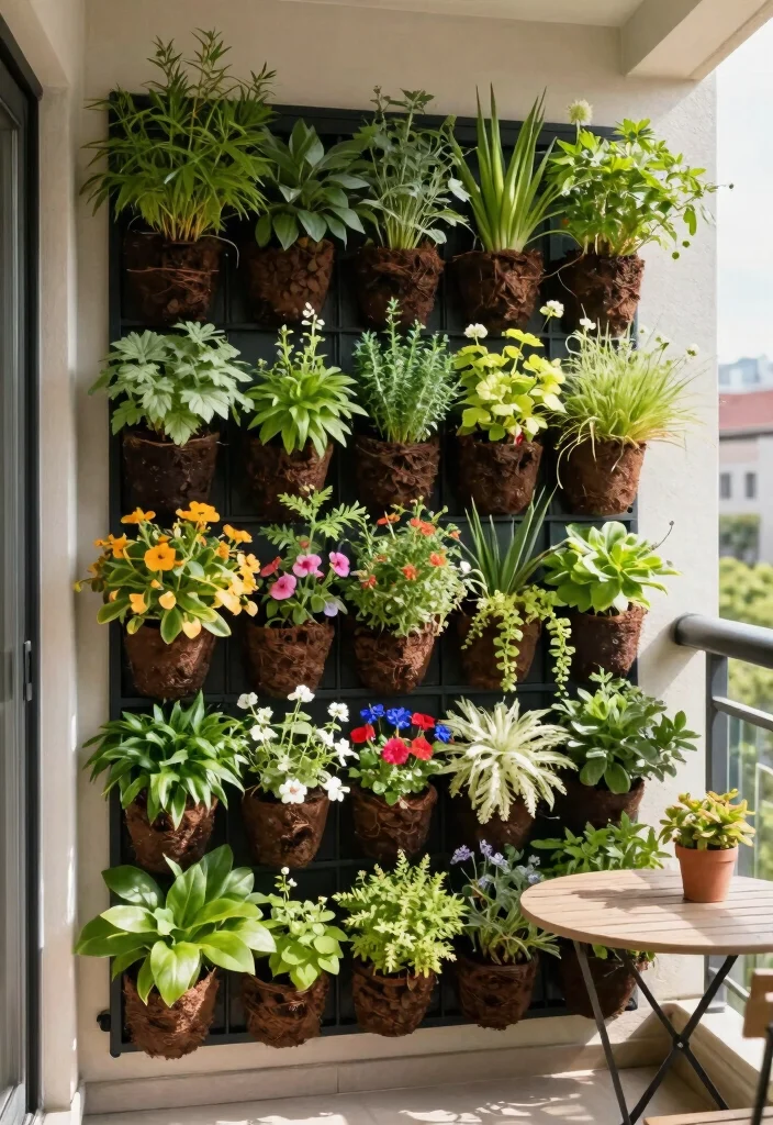15 Balcony Planter Ideas for Small Spaces and Apartment Gardens 5 15 Balcony Planter Ideas for Small Spaces and Apartment Gardens - 5. Vertical Garden Panels 1