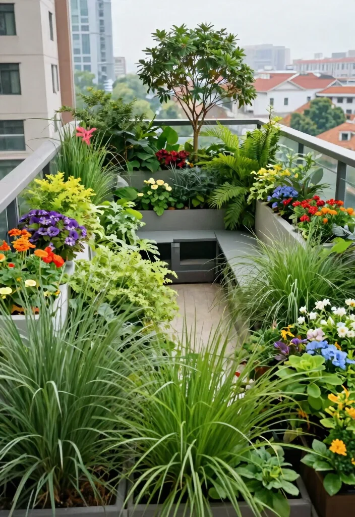 15 Balcony Planter Ideas for Small Spaces and Apartment Gardens 9 15 Balcony Planter Ideas for Small Spaces and Apartment Gardens - 9. Green Roof Planters 1