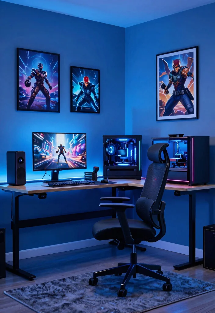 15 Blue Bedroom Ideas for Boys: Cool, Fun Style 10 15 Blue Bedroom Ideas for Boys: Cool, Fun Style - 10. Techie Hub 1