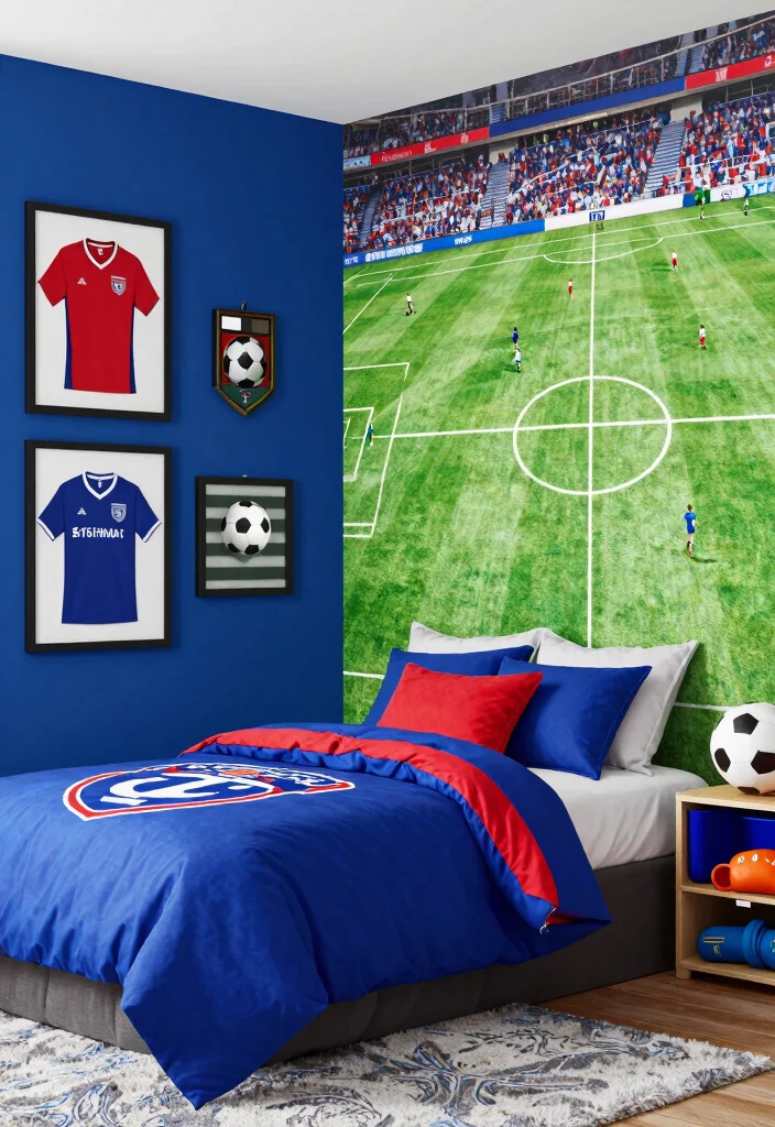 15 Blue Bedroom Ideas for Boys: Cool, Fun Style 4 15 Blue Bedroom Ideas for Boys: Cool, Fun Style - 4. Sports Fanatic 1