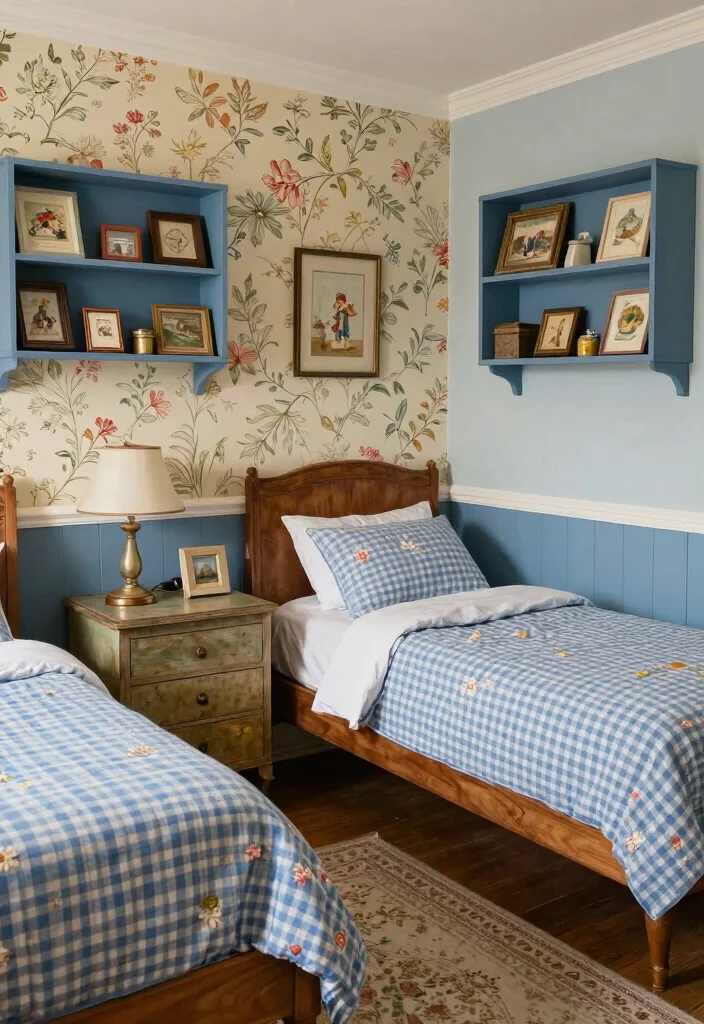 15 Blue Bedroom Ideas for Boys: Cool, Fun Style 7 15 Blue Bedroom Ideas for Boys: Cool, Fun Style - 7. Vintage Charm 1