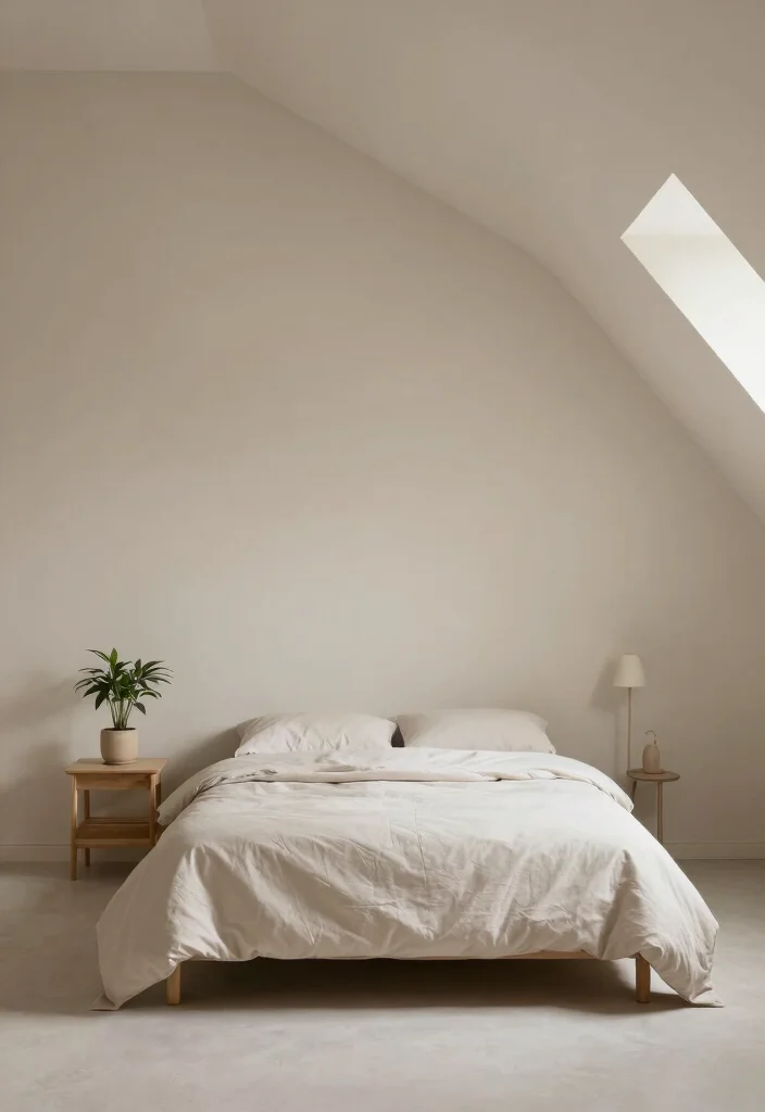 15 Low Ceiling Attic Bedroom Ideas: Cozy Smart Design - 10. Maintain a Minimalist Approach 1