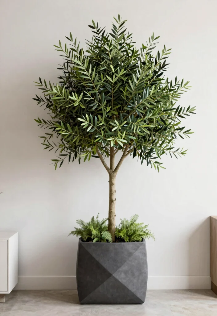 15 Olive Tree Living Room Decor Ideas: Calm Mediterranean Touch 10 15 Olive Tree Living Room Decor Ideas: Calm Mediterranean Touch - 10. Incorporate Wall Planters 1