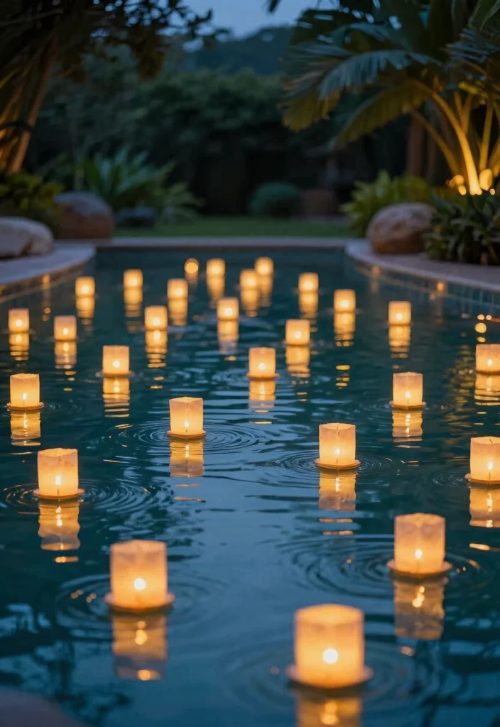15 Outdoor Lantern Decor Ideas for a Warm and Inviting Patio - 10. Floating Lanterns for a Magical Effect 1