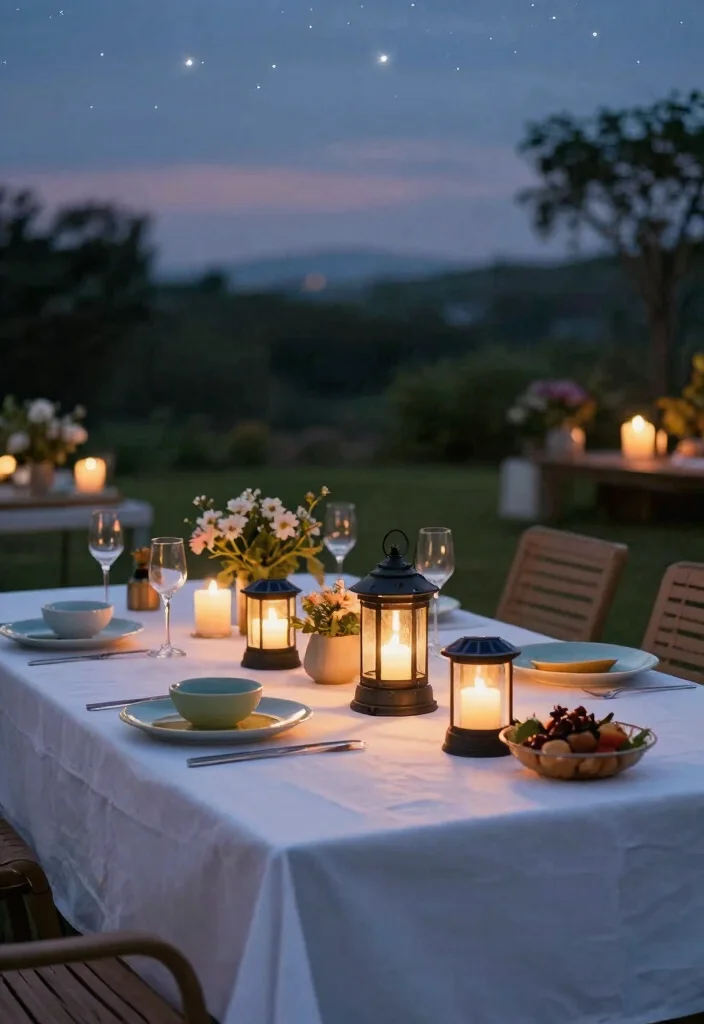 15 Outdoor Lantern Decor Ideas for a Warm and Inviting Patio - 3. Lantern Centerpieces for Dining Tables 1