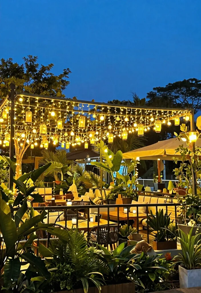 15 Outdoor Lantern Decor Ideas for a Warm and Inviting Patio - 6. Lantern-Style String Lights 1