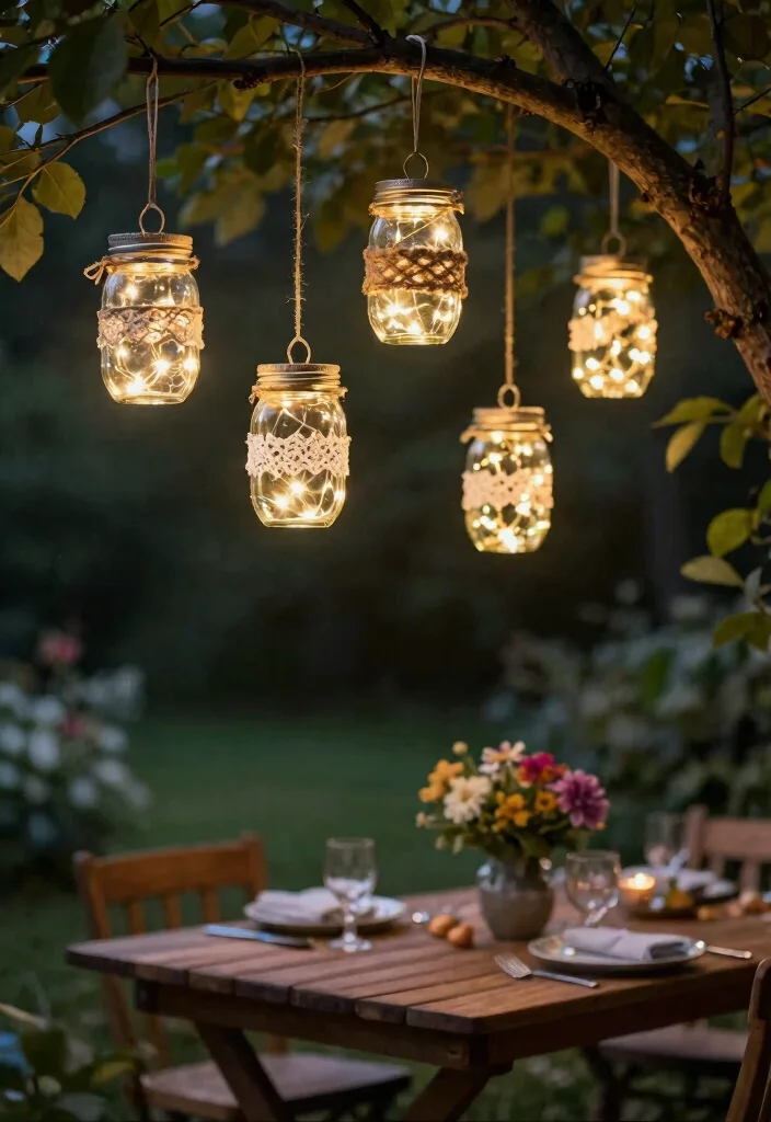 15 Outdoor Lantern Decor Ideas for a Warm and Inviting Patio - 7. DIY Mason Jar Lanterns 1