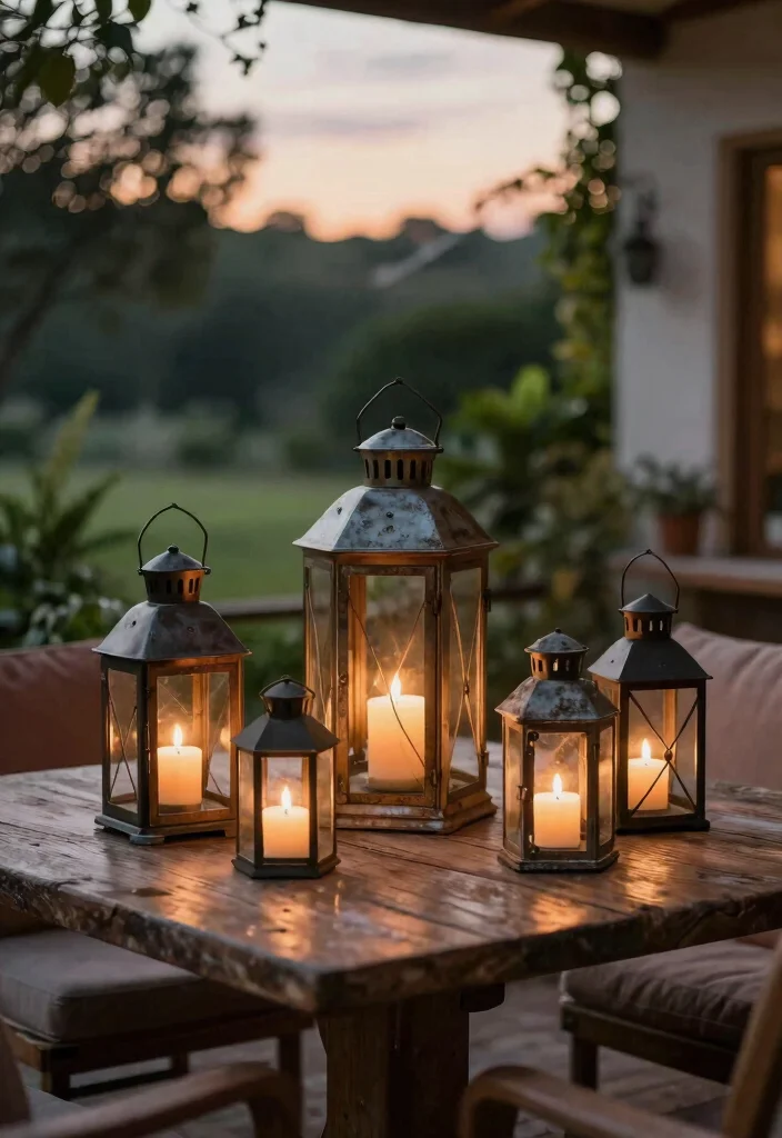 15 Outdoor Lantern Decor Ideas for a Warm and Inviting Patio - 9. Vintage Lanterns for a Classic Touch 1