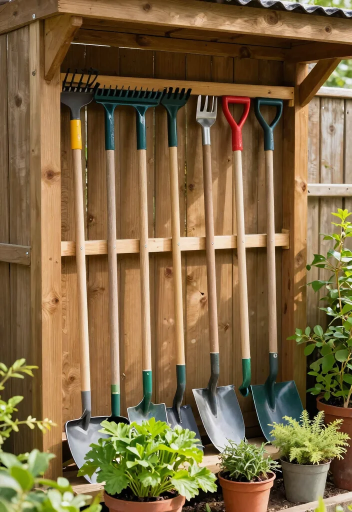 15 Outdoor Storage Ideas That Keep Your Backyard Neat and Organized 8 15 Outdoor Storage Ideas That Keep Your Backyard Neat and Organized - 8. Vertical Tool Storage 1