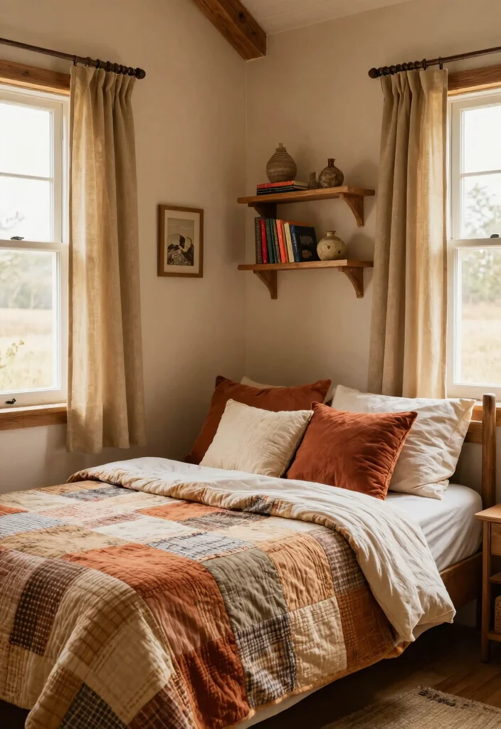 15 Small Rustic Bedroom Ideas Warm Cozy Charm - 1. Embrace Warm Color Palettes 1