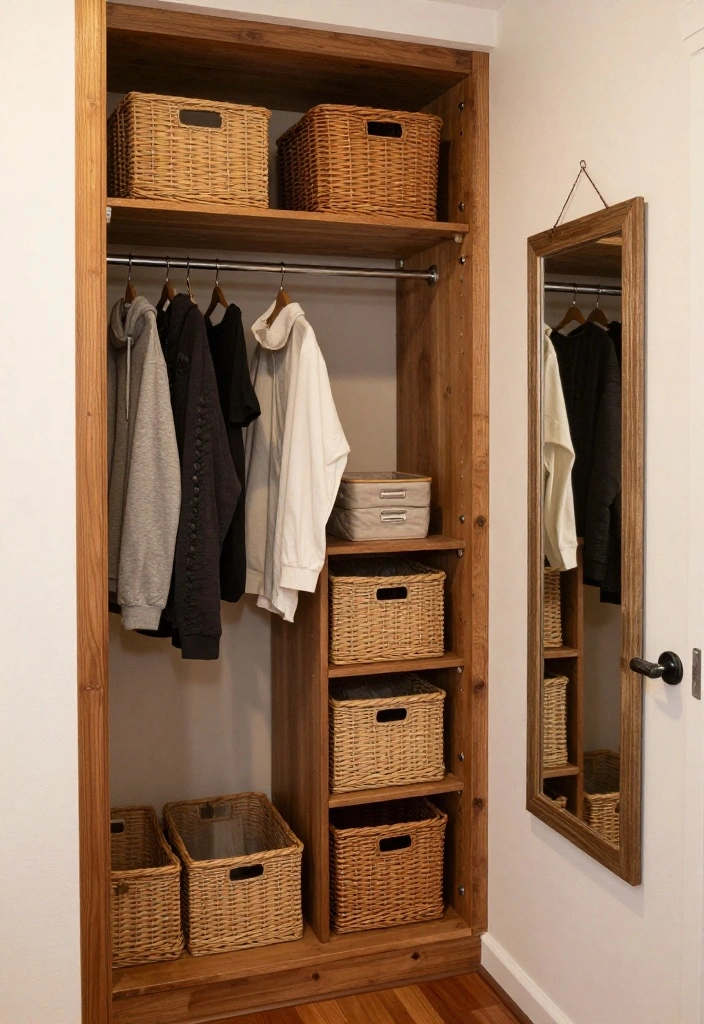 15 Small Rustic Bedroom Ideas Warm Cozy Charm - 14. Design a Functional Closet Space 1