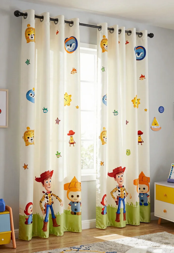 15 Toy Story Bedroom Ideas for a Fun and Playful Theme - 8. Toy Story Themed Curtains 1