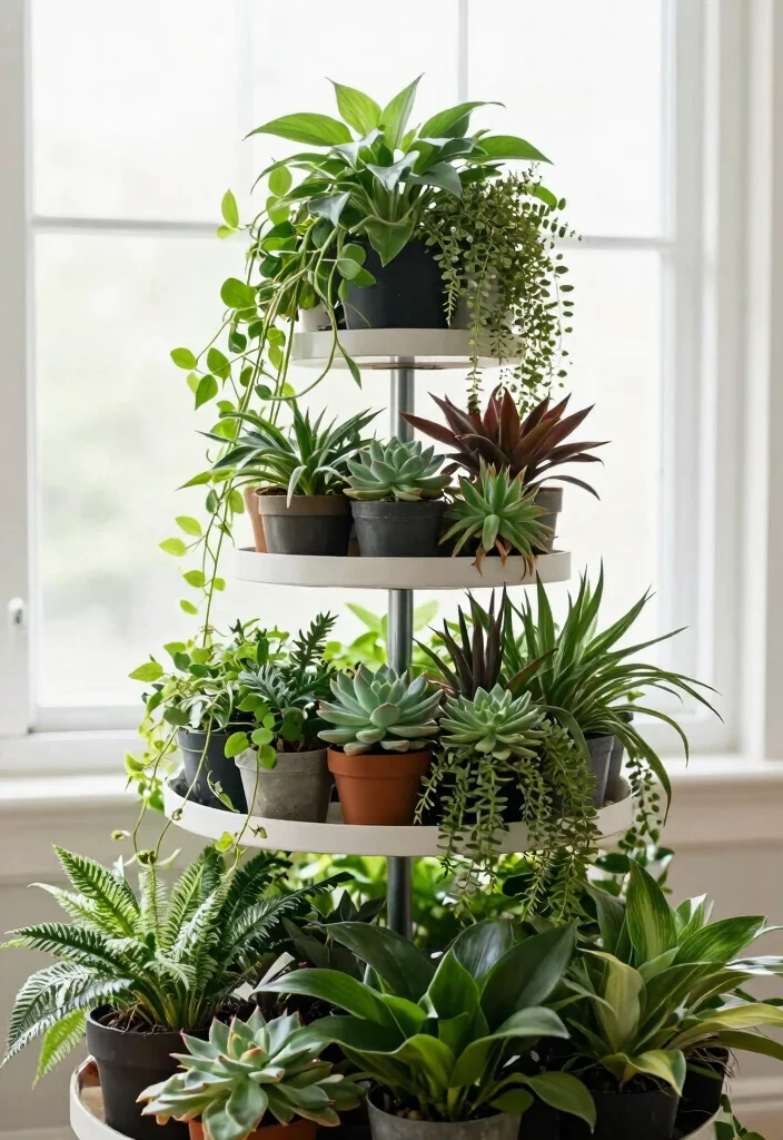 15 Window Planter Box Ideas to Add Color and Charm to Any Home 11 15 Window Planter Box Ideas to Add Color and Charm to Any Home - 11. Tiered Plant Stands 1