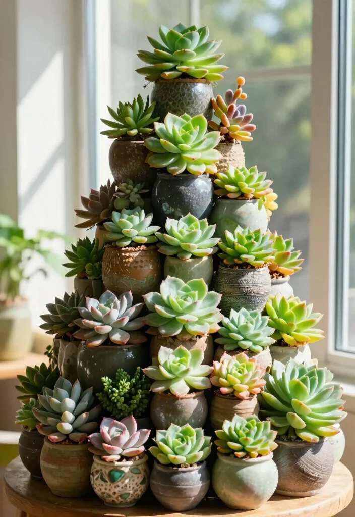15 Window Planter Box Ideas to Add Color and Charm to Any Home 6 15 Window Planter Box Ideas to Add Color and Charm to Any Home - 6. Vertical Succulent Tower 1