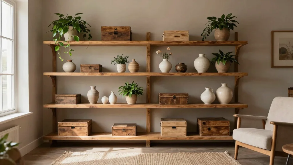 15 Wood Shelf Decor Living Room Ideas for Natural Simple Styling