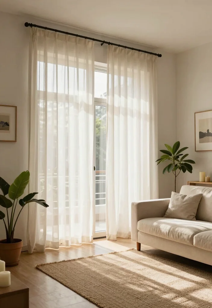 16 Beautiful Curtains Living Room Ideas: Stylish Soft Layers - 1. Sheer Elegance 1