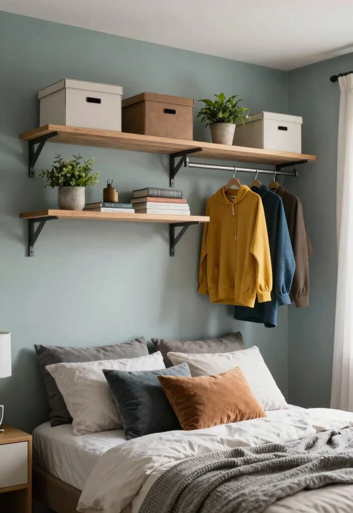 16 Bedroom Into Closet Ideas: Clever Space Transformations - 1. Utilize Vertical Space with Overhead Shelving 1