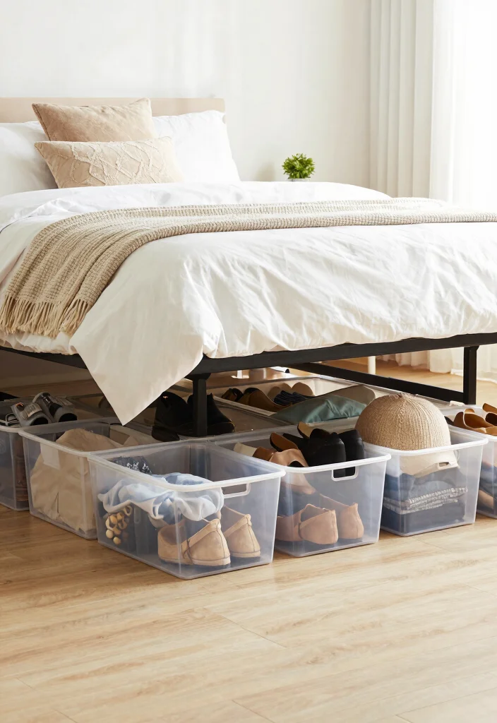 16 Bedroom Into Closet Ideas: Clever Space Transformations - 4. Use Under-Bed Storage Solutions 1