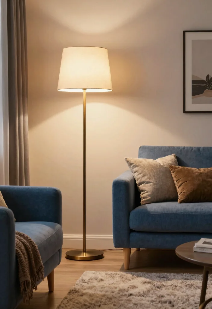 16 Blue Couch Living Room Decor Ideas Fresh Coordinated Style - 11. Statement Lighting to Enhance Your Space 1